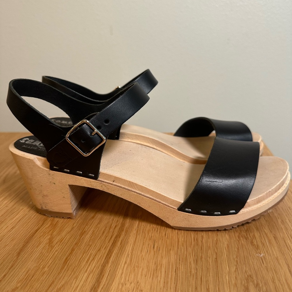 Sandgrens black clogs new without tag size‎ 41 (9.5) leather